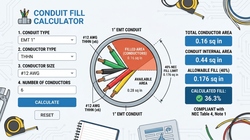 Conduit Fill Calculator